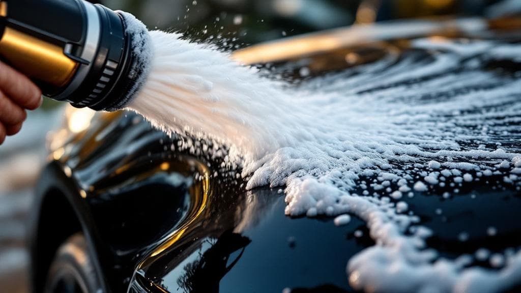 Thick foam close-up, Foam Ranger marine-grade boat detailing in Alberta.